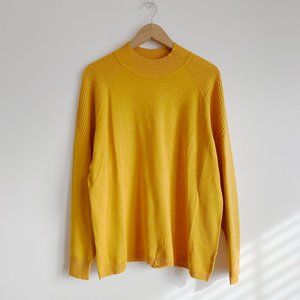 Tribal Women's Crew Neck Classic Sweater, Yellow Mustard, Size XXL